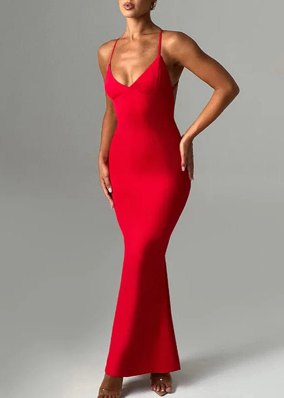 Céline – Elegante Bodycon Jurk met V-Hals