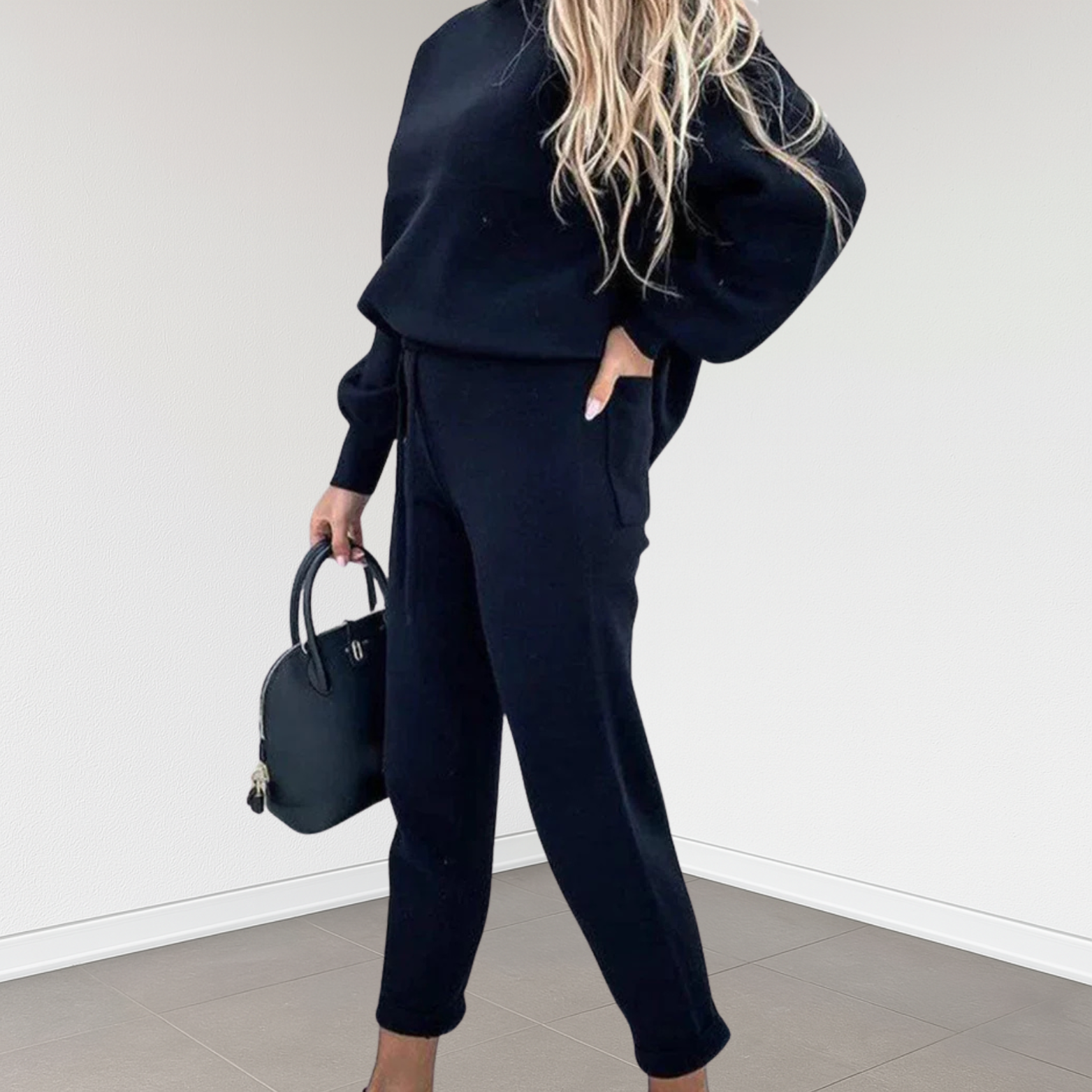 2-delige dames lounge set met top en joggerbroek