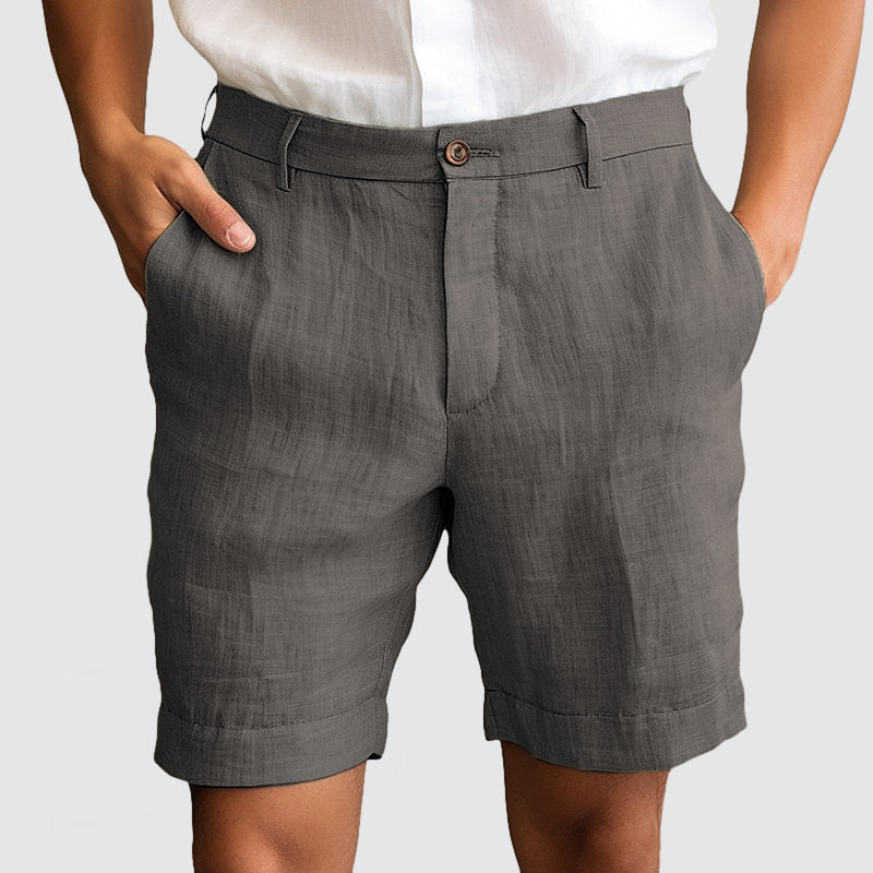 Mateo Heren Short – Linnen Zomershort met Regular Fit en Nette Afwerking