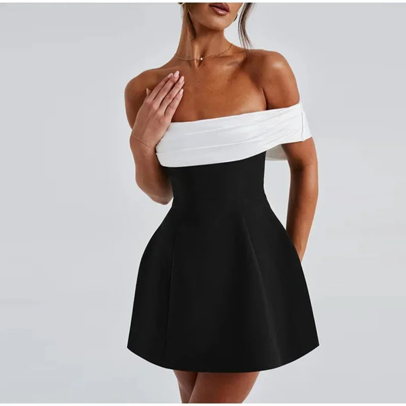 Isabelle – Off-Shoulder Jurk met Strikdetail