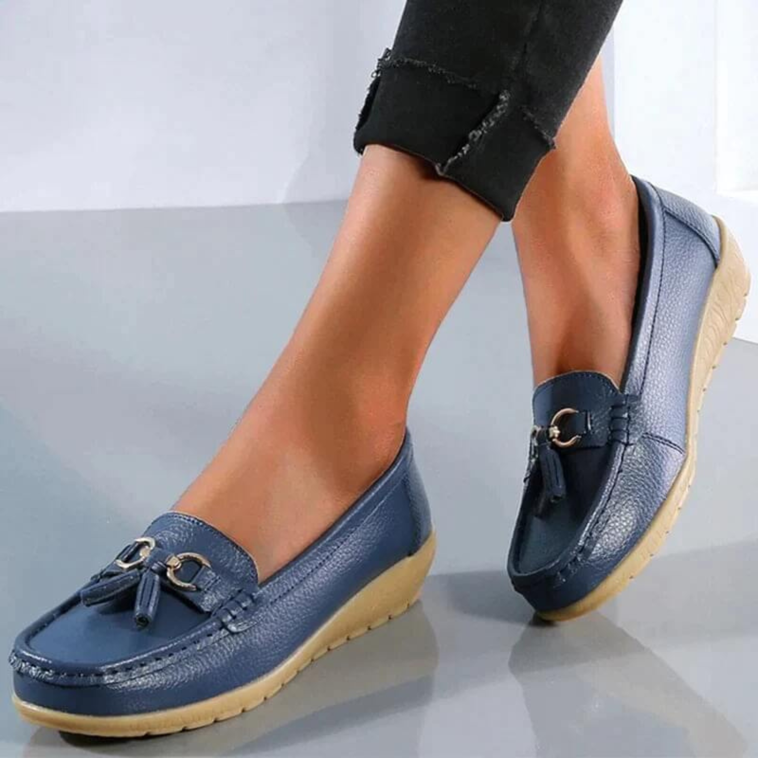 BibiLou Dames leren - Loafers met Comfortzool
