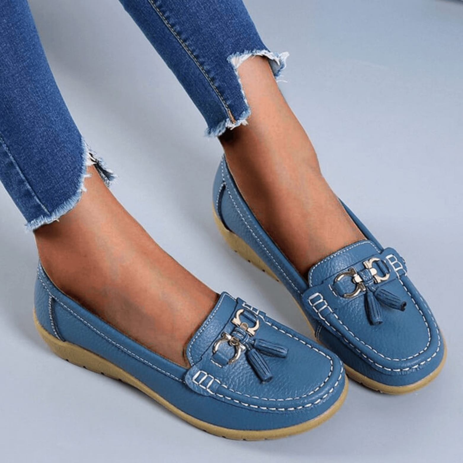 BibiLou Dames leren - Loafers met Comfortzool
