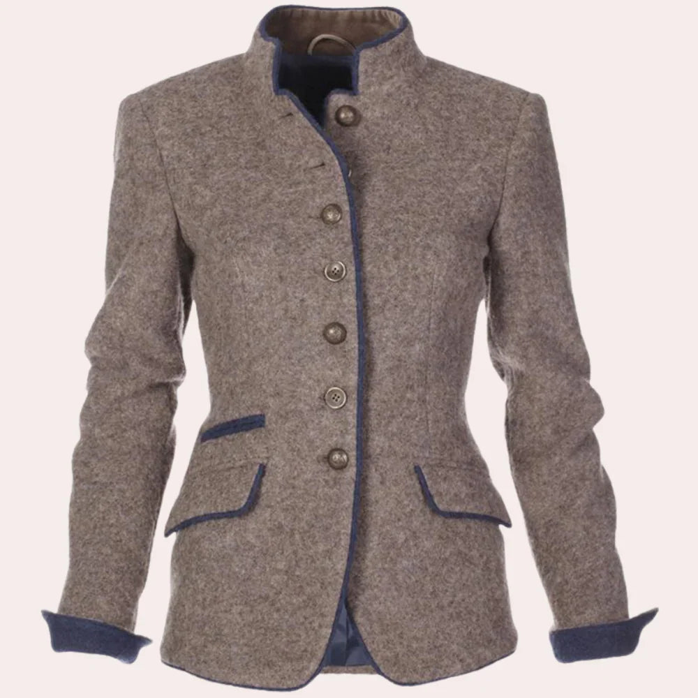 Blazer van wolmix met knoopsluiting voor dames