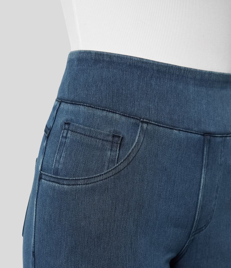 Broek met hoge taille en wijde pijpen voor dames