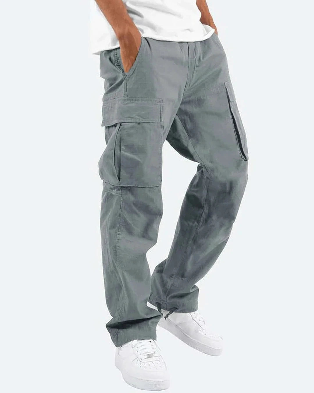 Cargo Broek Heren met Relaxed Fit en Trekkoord