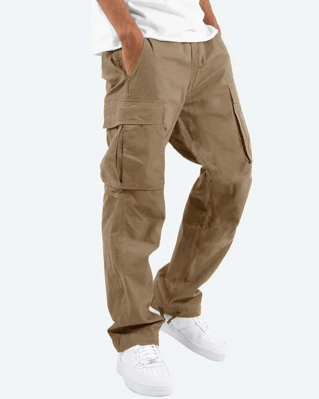 Cargo Broek Heren met Relaxed Fit en Trekkoord