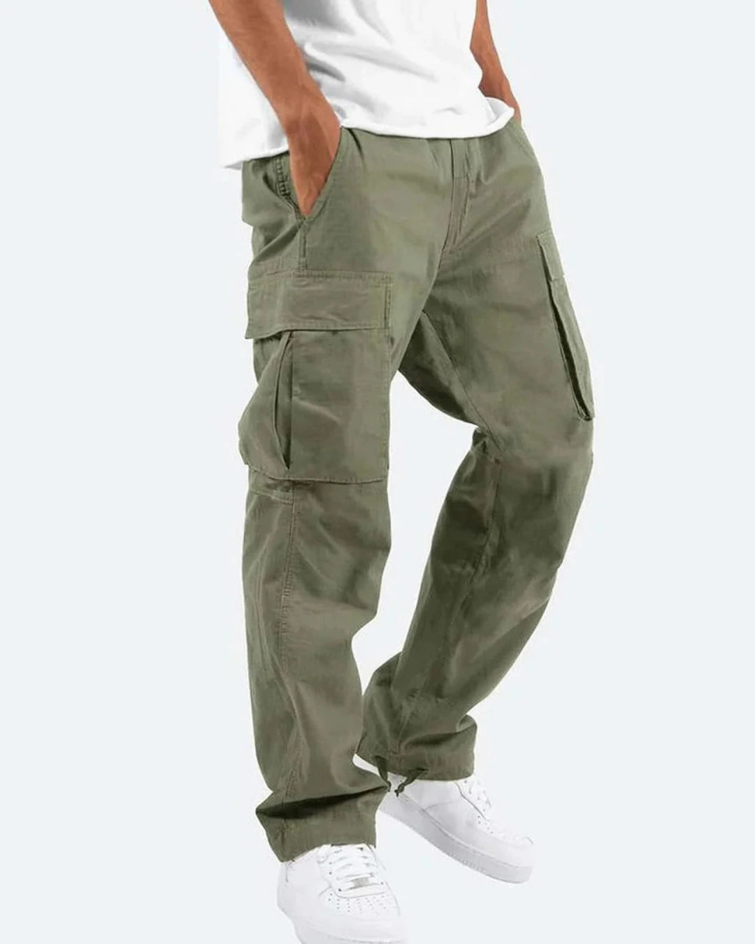 Cargo Broek Heren met Relaxed Fit en Trekkoord