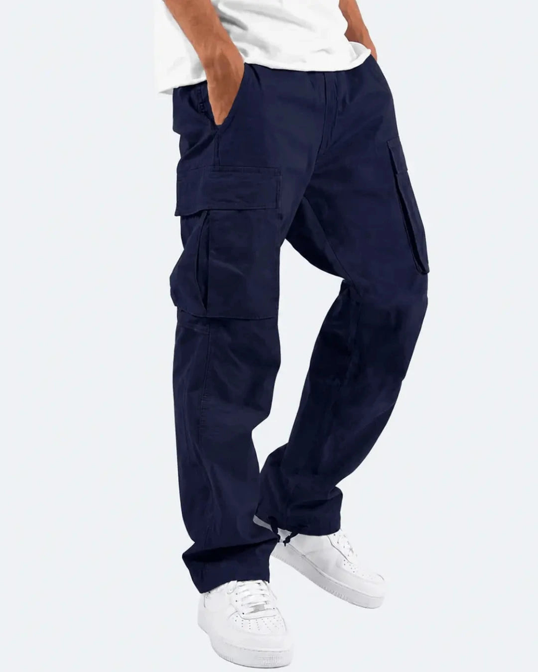 Cargo Broek Heren met Relaxed Fit en Trekkoord
