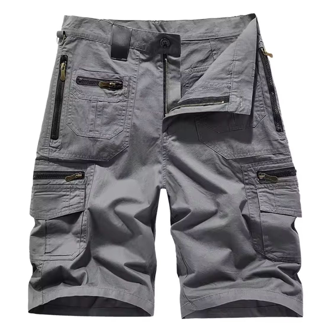 Cargo Short Heren met Meerdere Zakken en Ritssluiting
