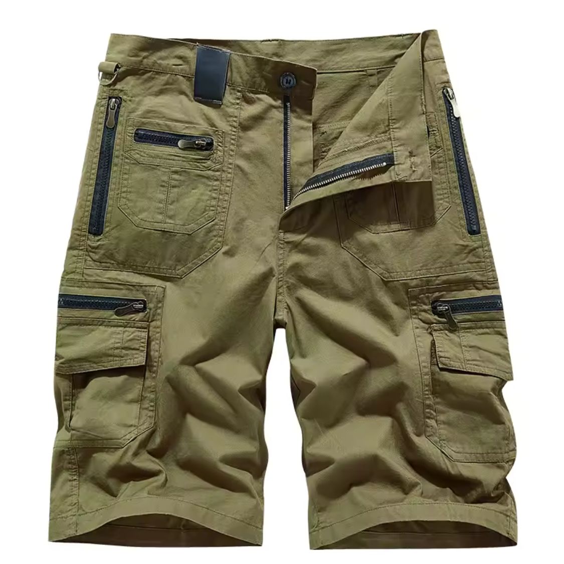 Cargo Short Heren met Meerdere Zakken en Ritssluiting