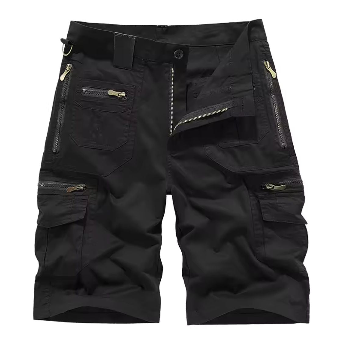 Cargo Short Heren met Meerdere Zakken en Ritssluiting