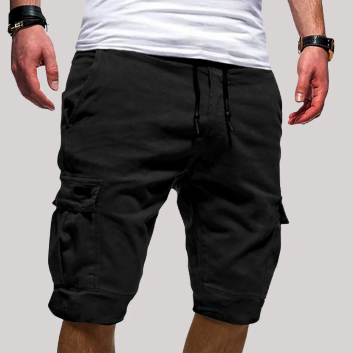 Cargo Short Heren met Trekkoord en Meerdere Zakken