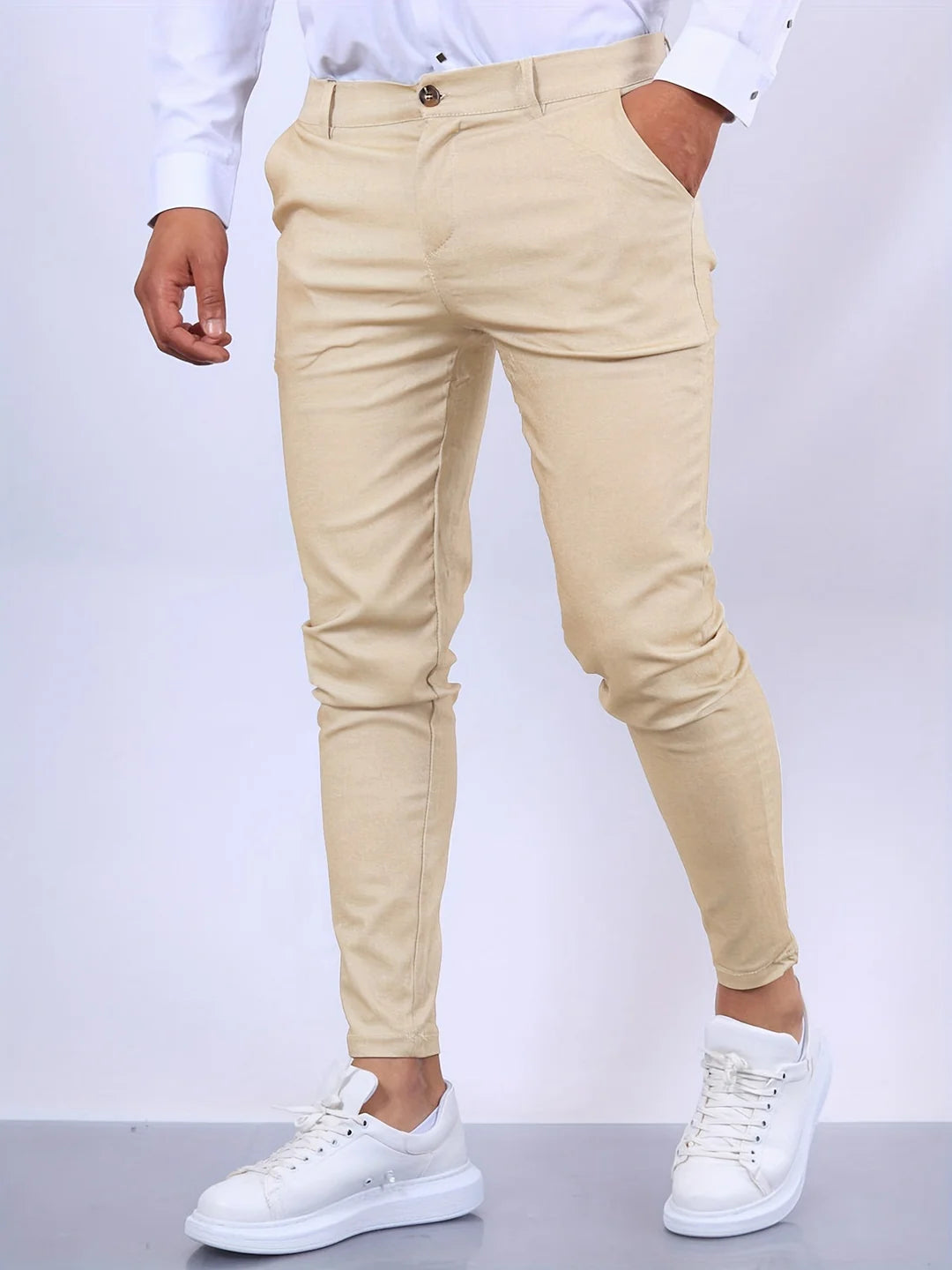 Chino broek met rechte pijpen voor heren