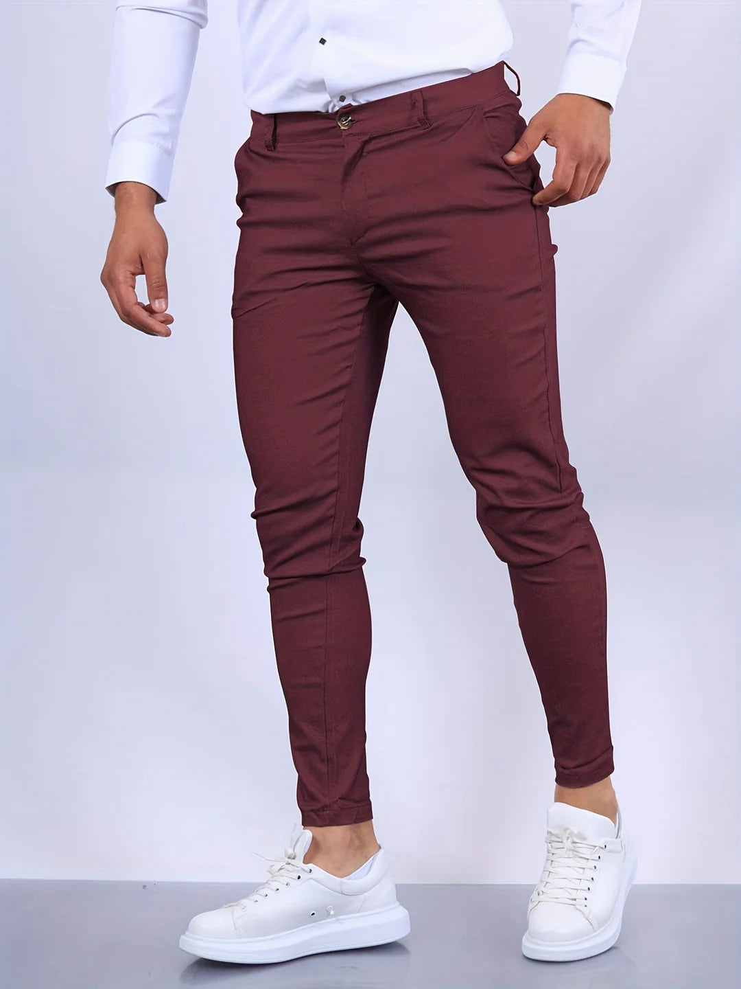 Chino broek met rechte pijpen voor heren