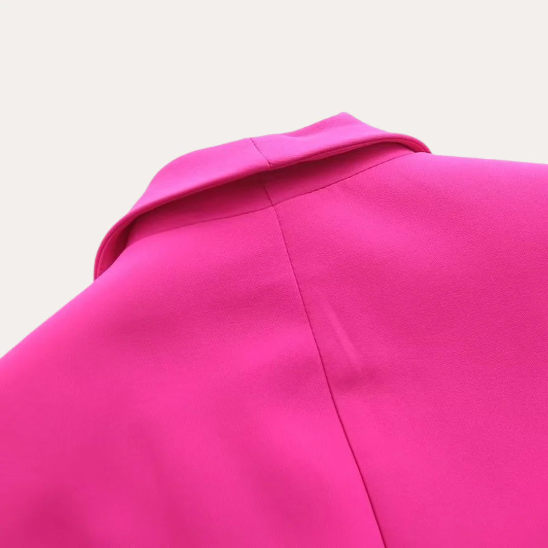 Dames Blazer en Broek Set met Strikceintuur