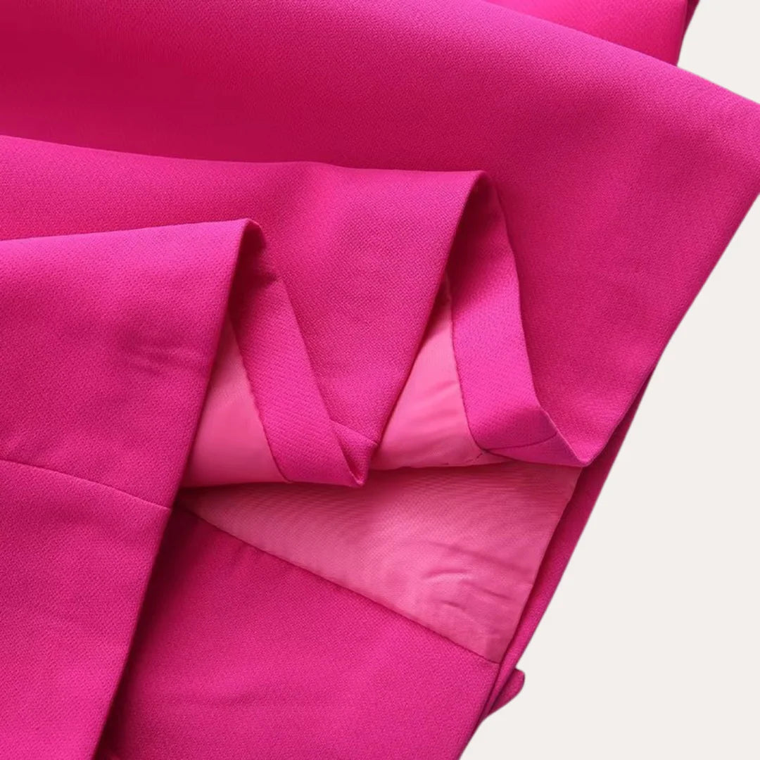 Dames Blazer en Broek Set met Strikceintuur