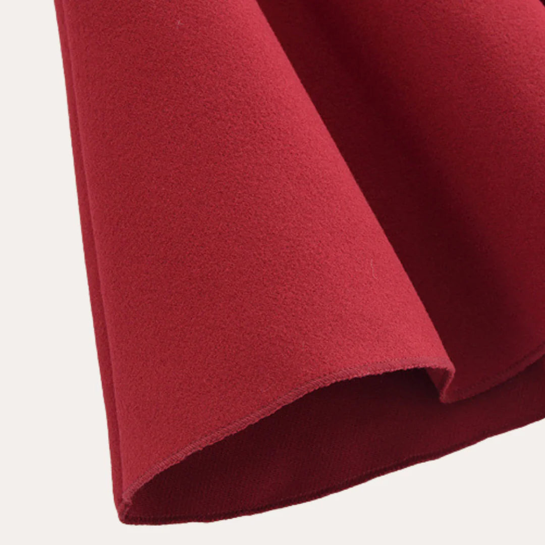 Dames Cape Jas met Riem en Opstaande Kraag