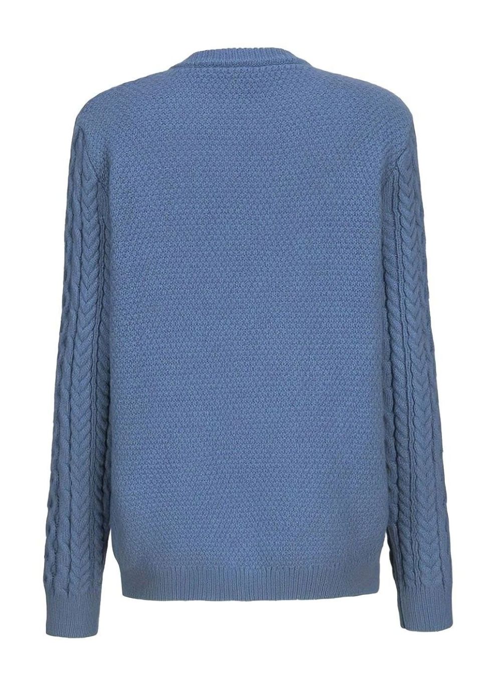 Dames Gebreid Vest met Ronde Hals en Kabelpatroon