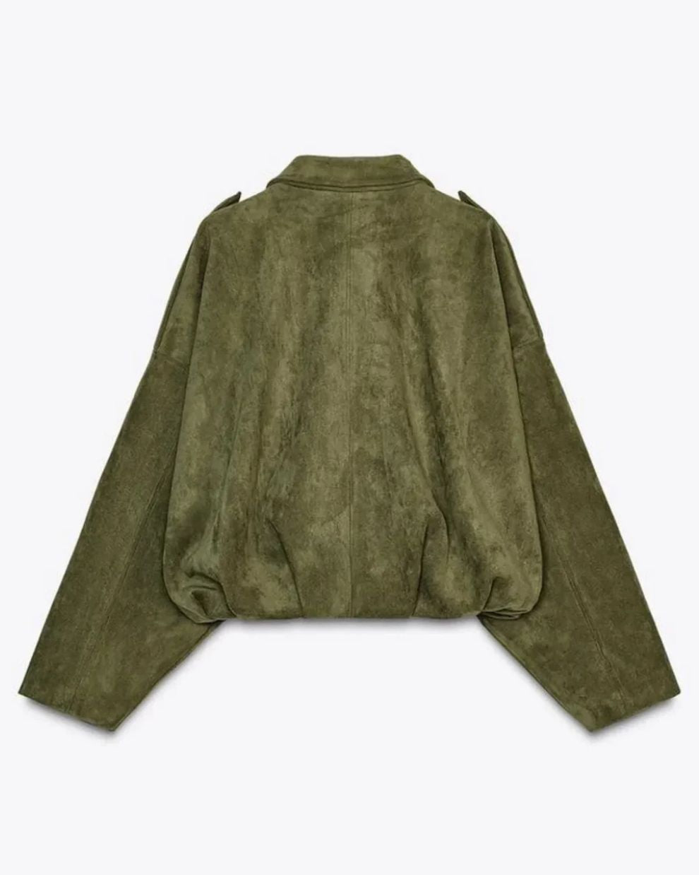 Dames Jas met Oversized Pasvorm en Suède-look