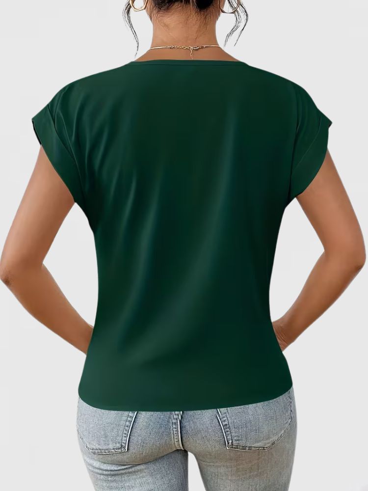 Dames Losvallend Zomer T-shirt met V-hals