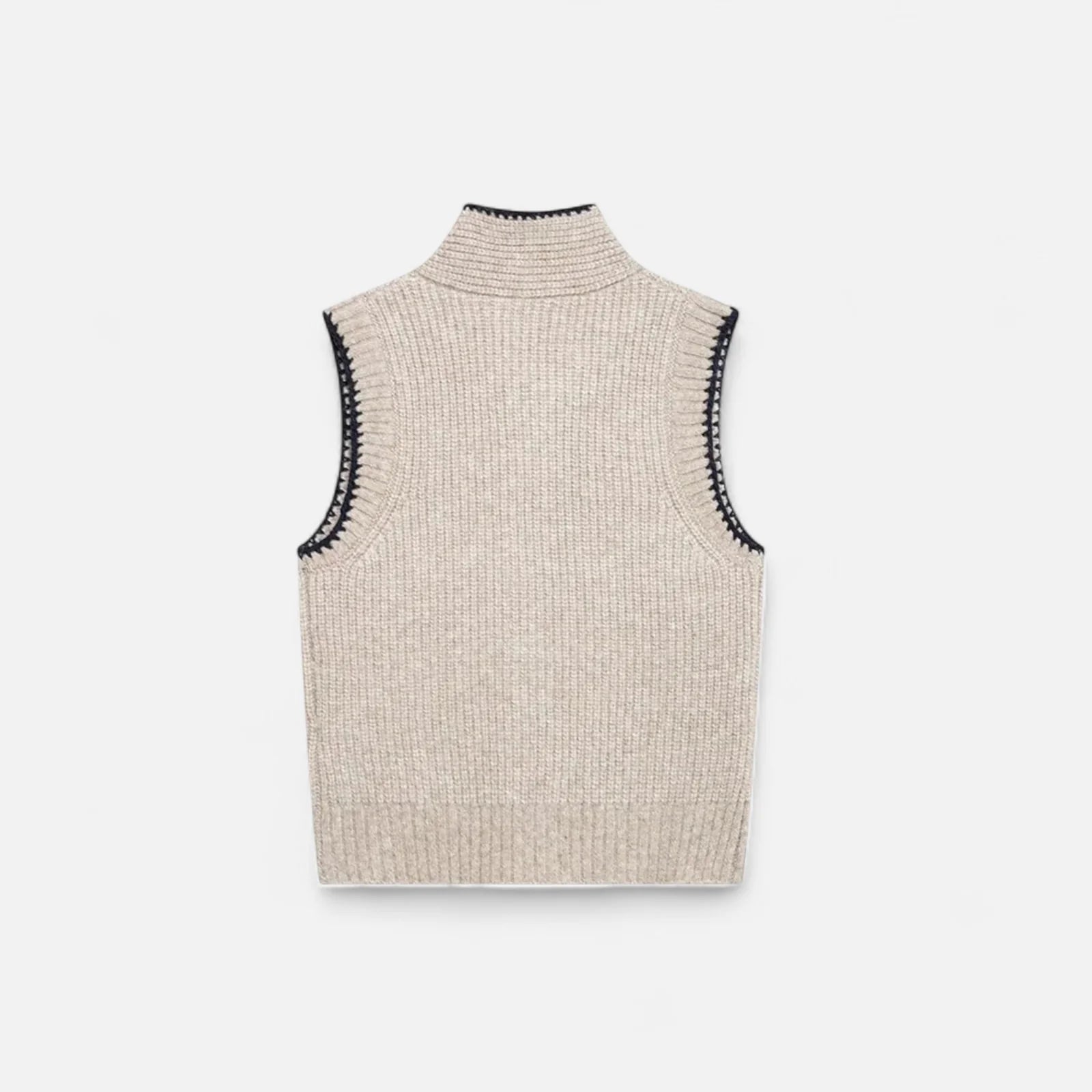 Dames Mouwloos Gebreid Vest met Knoopsluiting