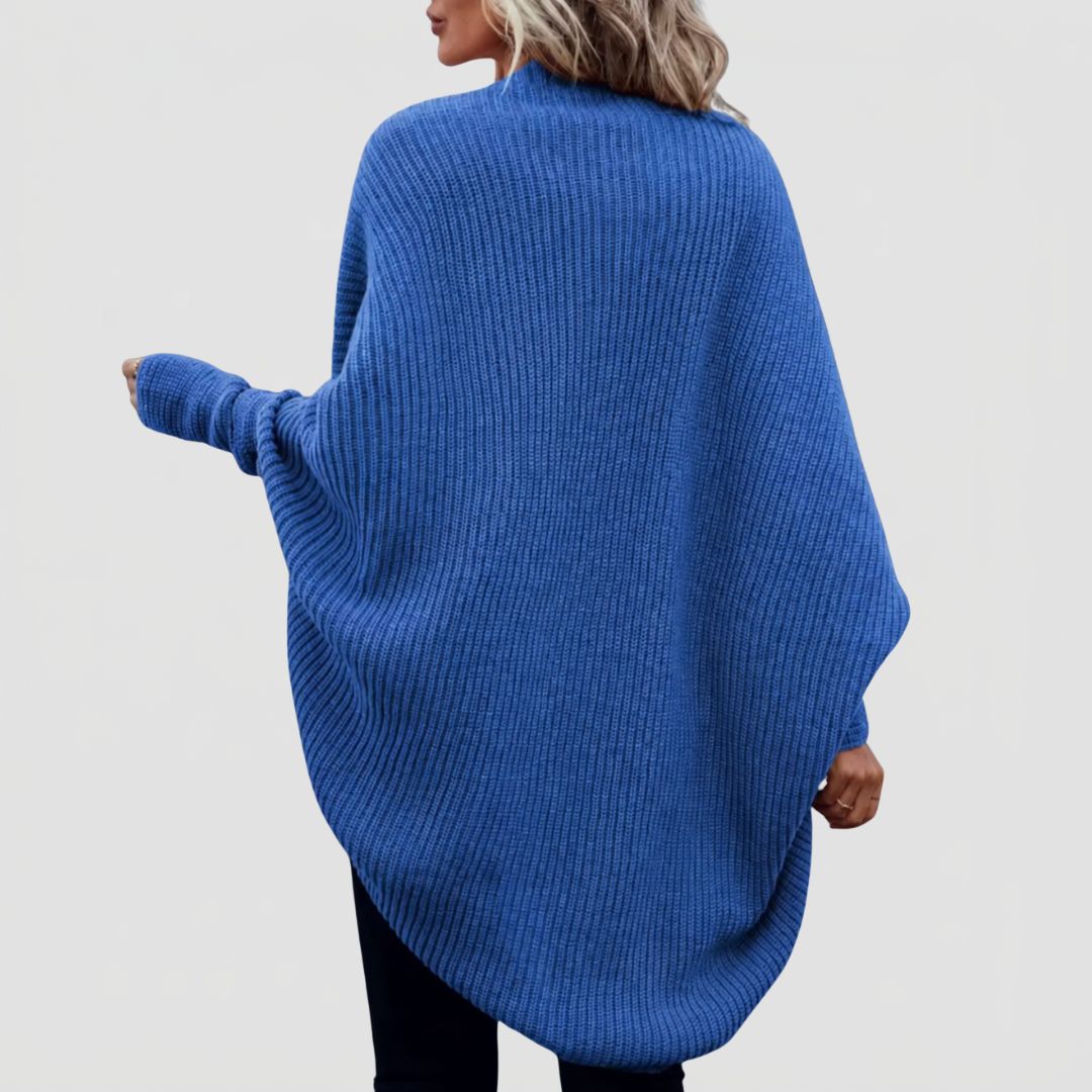 Dames Oversized Gebreide Cardigan met Wijde Mouwen