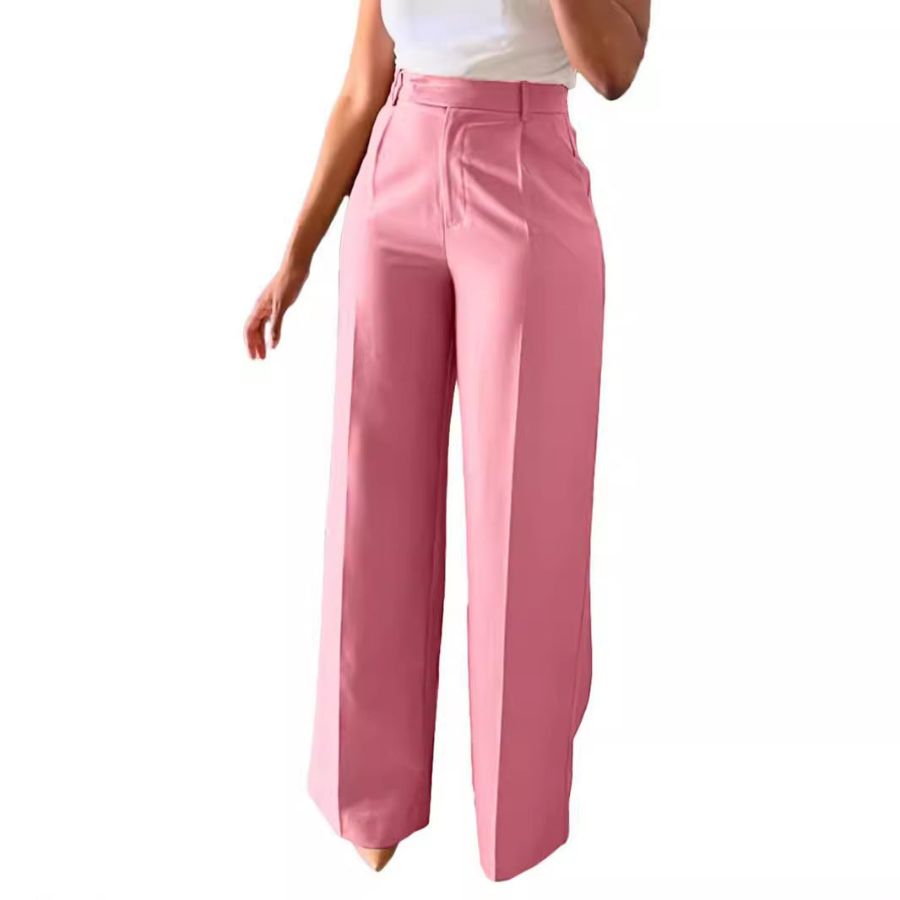 Dames Pantalon met Hoge Taille en Wijde Pijpen