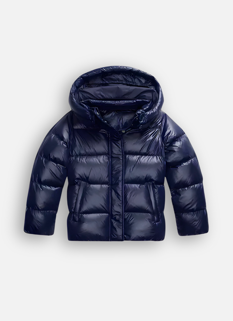 Dames Puffer Winterjas met Capuchon en Glanzende Buitenlaag