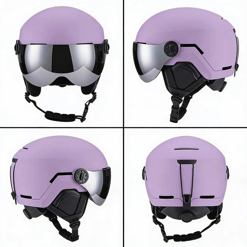 Dames Skihelm met Vizier en Gesloten Ontwerp
