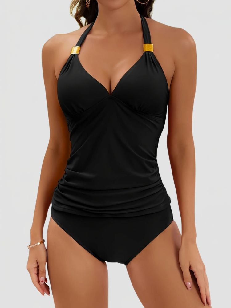 Dames Tankini met Halterband en Open Rug
