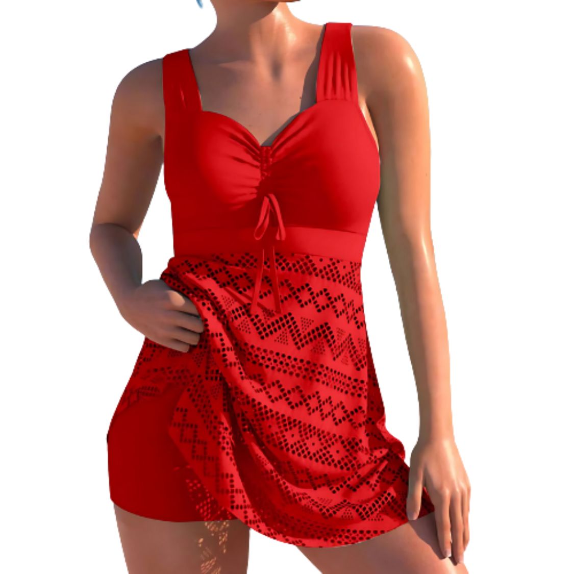 Dames Tankini met Top en Shorts