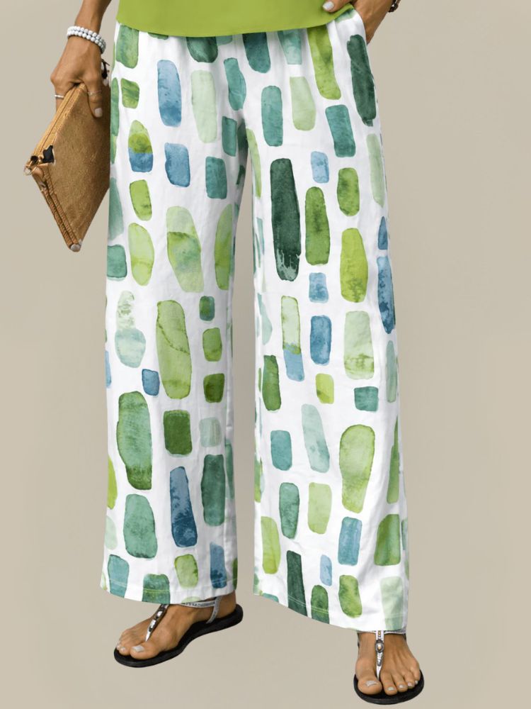 Dames Tweedelige Zomerset met Mouwloze Top en Wijde Broek