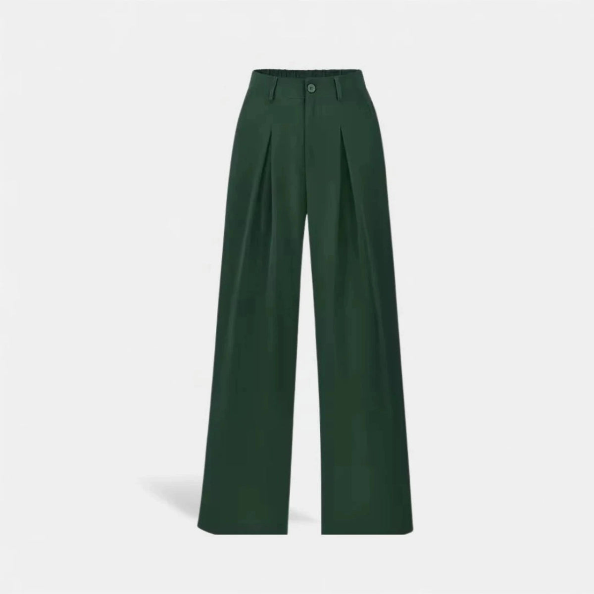 Dames Wijde Broek met Plooien en Hoge Taille