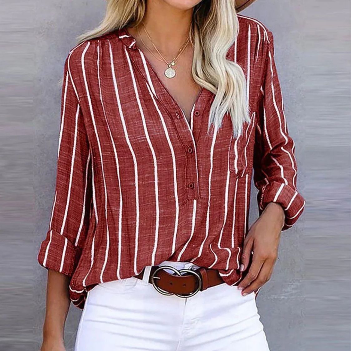 Dames Zomerblouse met Streepprint