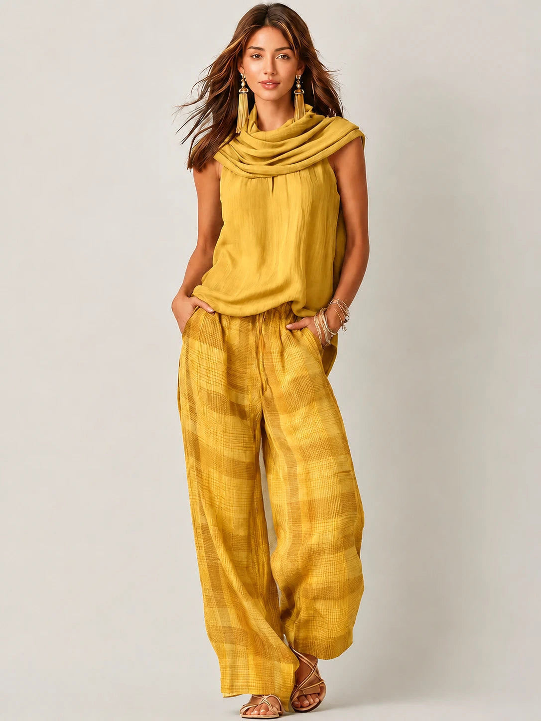 Dames Zomerset met Mouwloze Top en Lange Broek