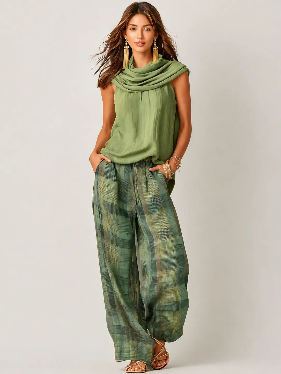 Dames Zomerset met Mouwloze Top en Lange Broek