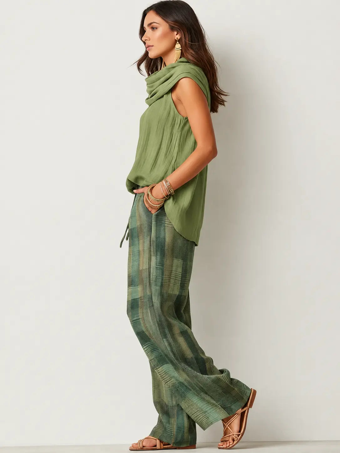 Dames Zomerset met Mouwloze Top en Lange Broek