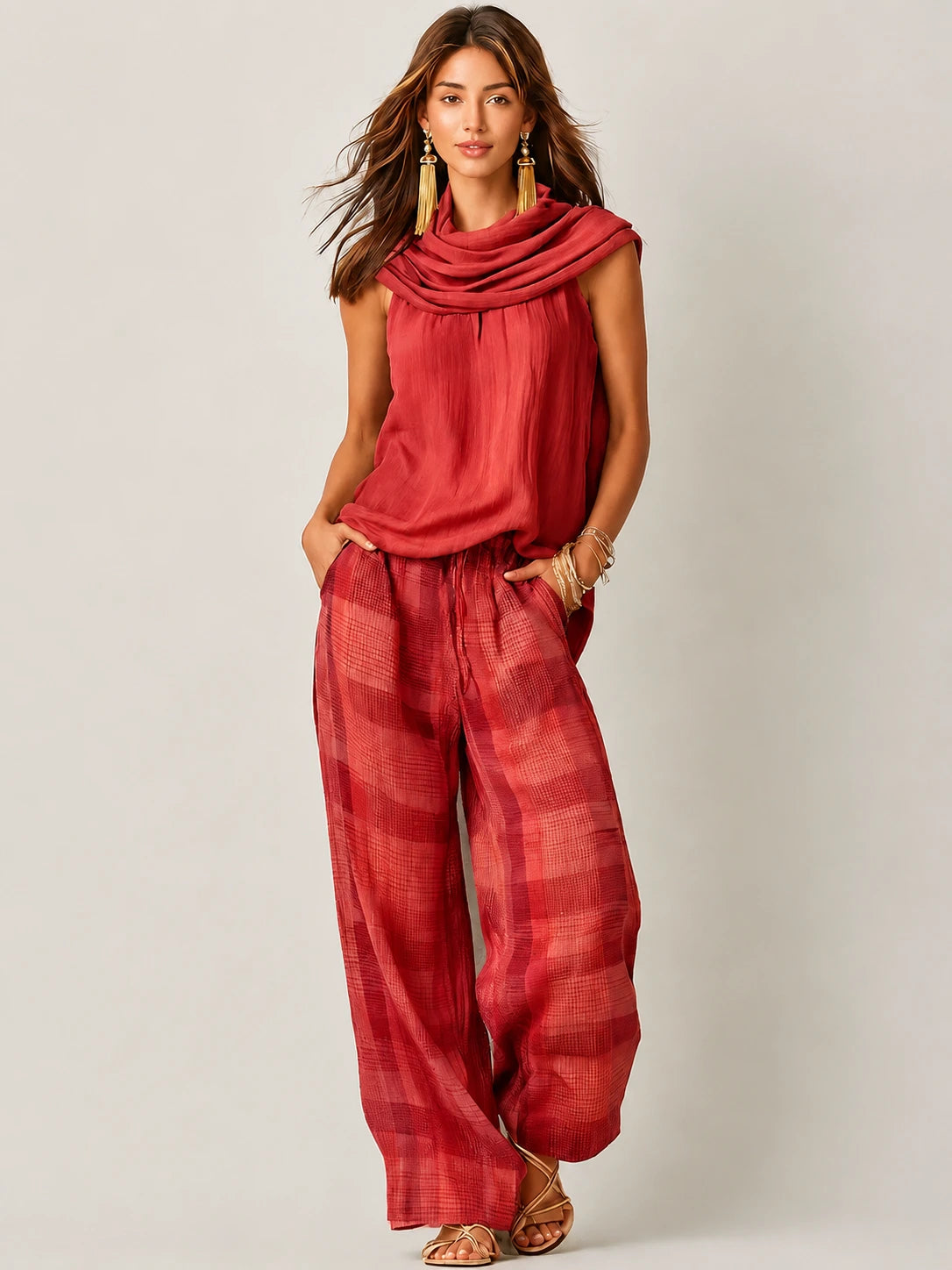 Dames Zomerset met Mouwloze Top en Lange Broek