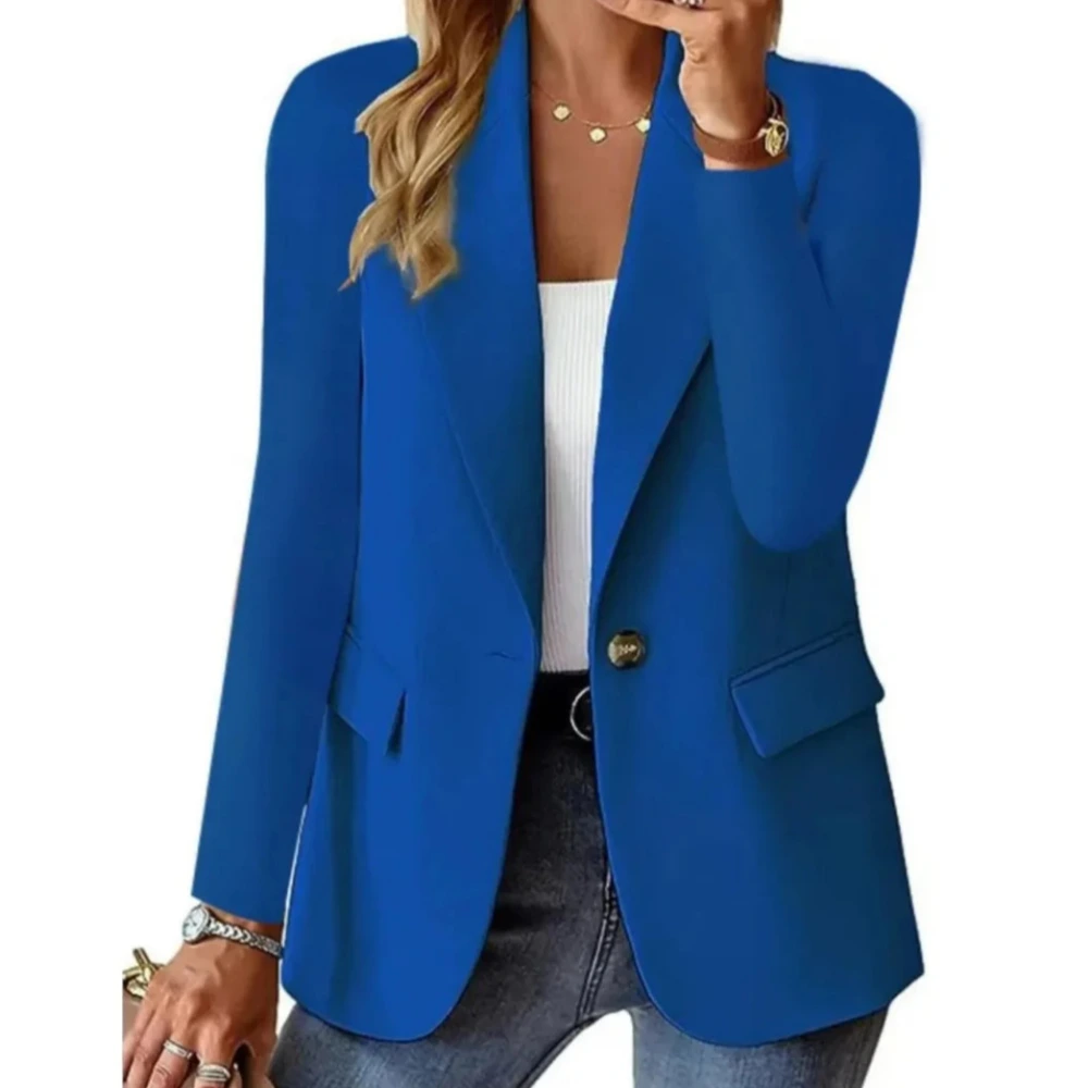 Dames blazer met lange mouwen en zakken