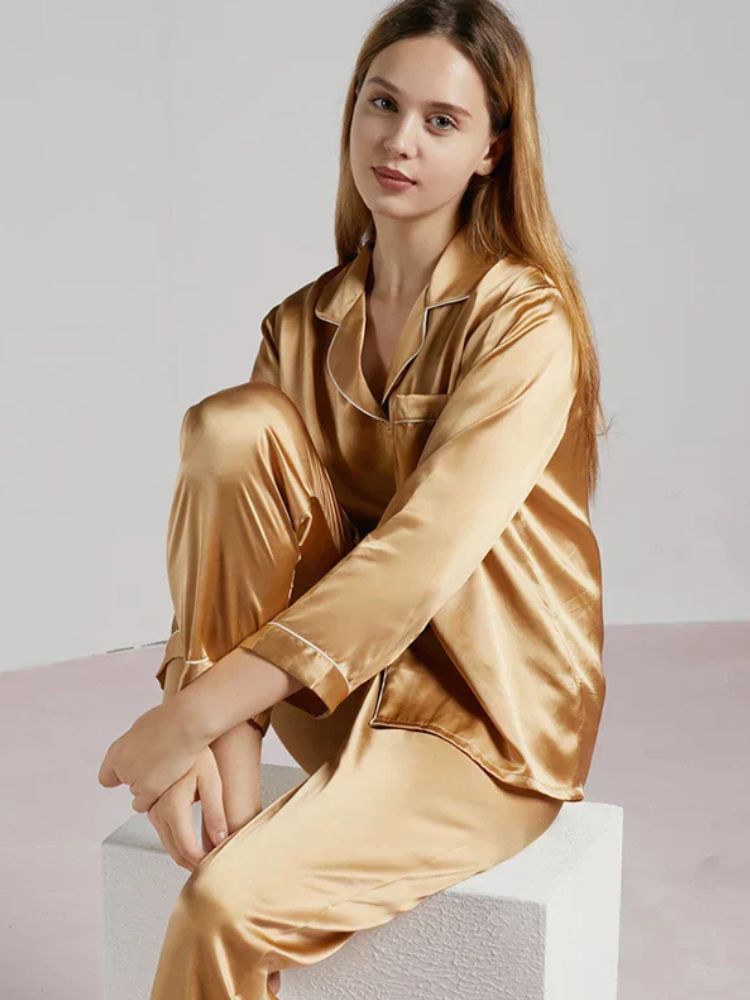 Damespyjama Tweedelig met Satijnlook