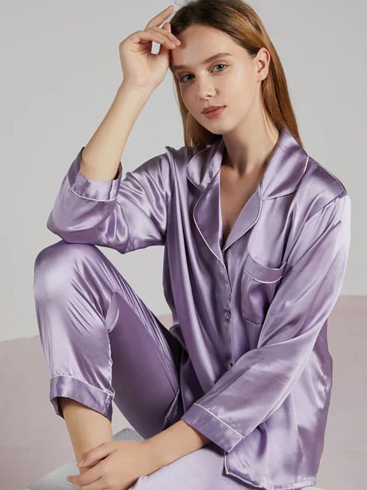 Damespyjama Tweedelig met Satijnlook