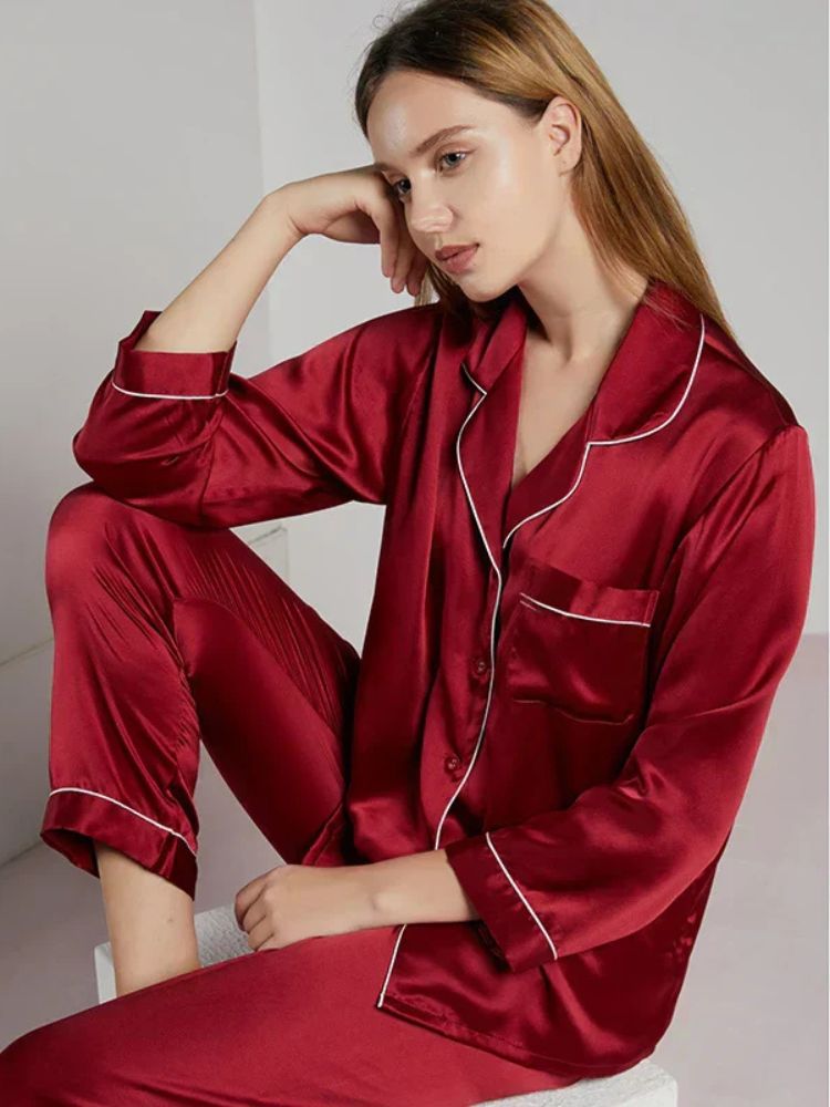 Damespyjama Tweedelig met Satijnlook