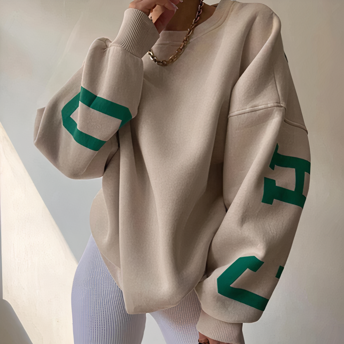 Oversized pullover met ronde hals voor dames