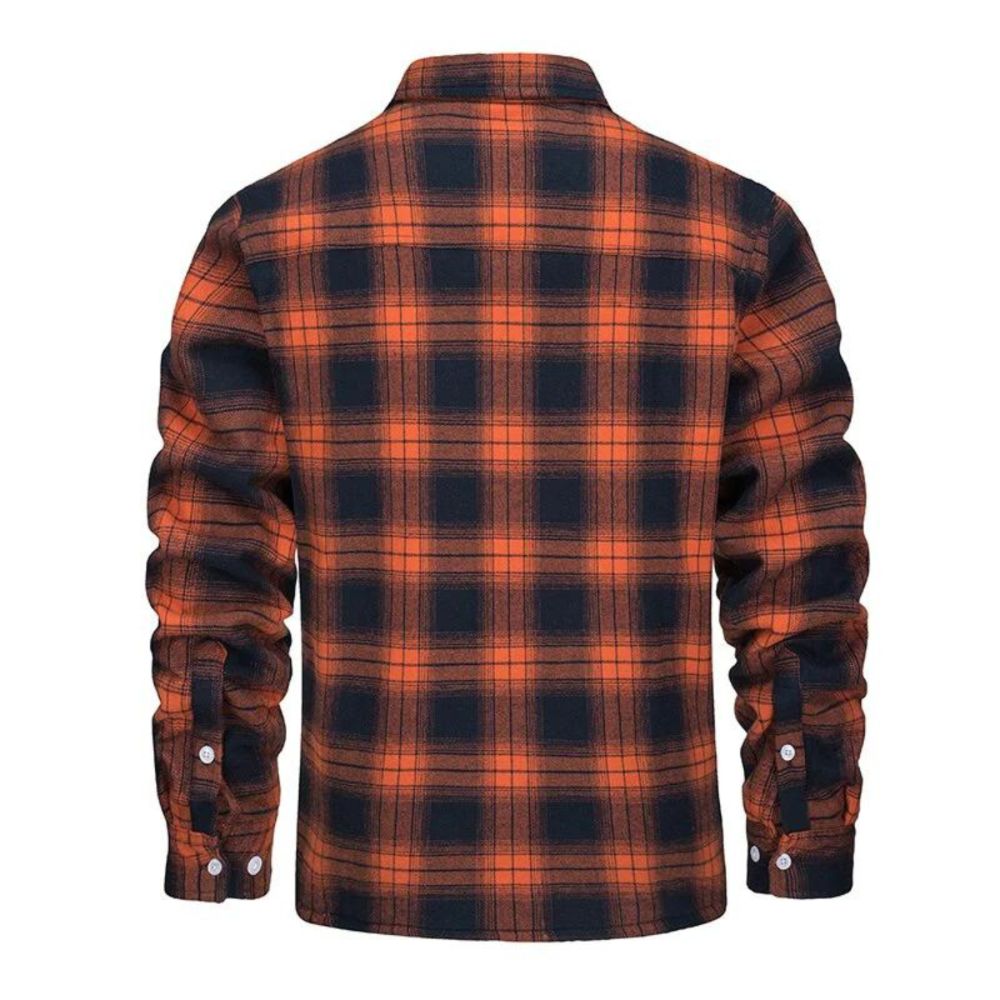 Flanellen jack met fleece voering en knoopsluiting voor heren