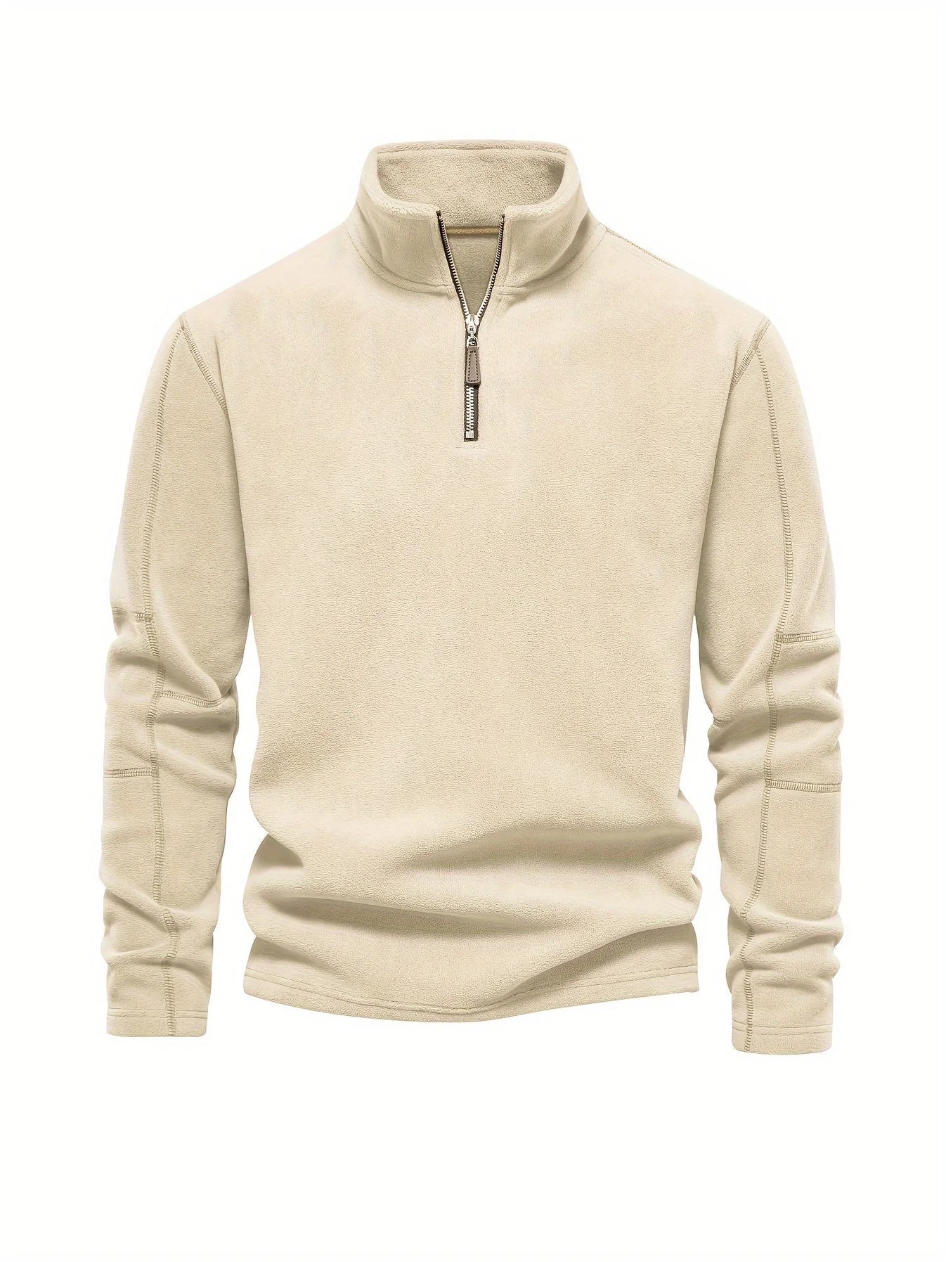 Fleece sweatshirt met halve rits voor heren