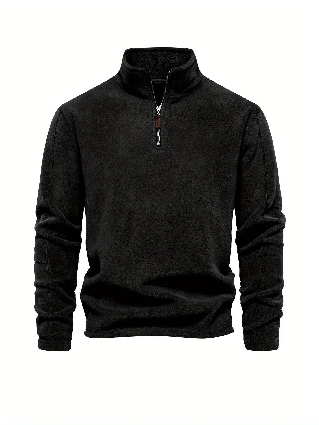Fleece sweatshirt met halve rits voor heren
