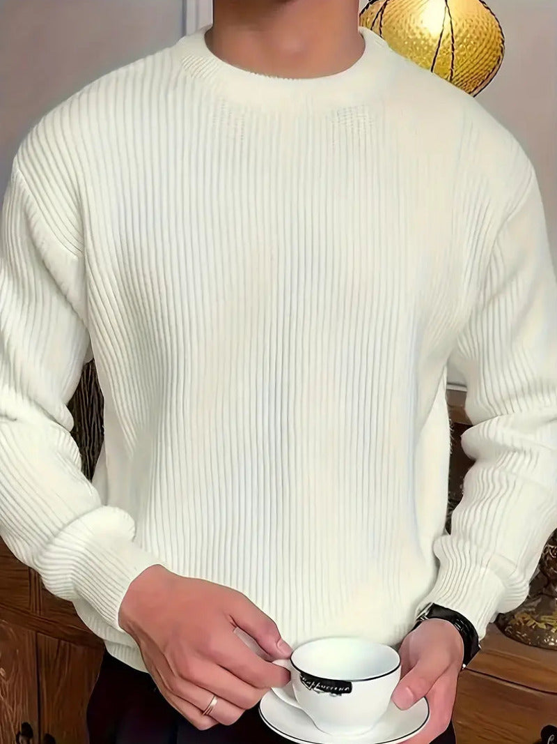 Gebreide Heren Trui met Ronde Hals