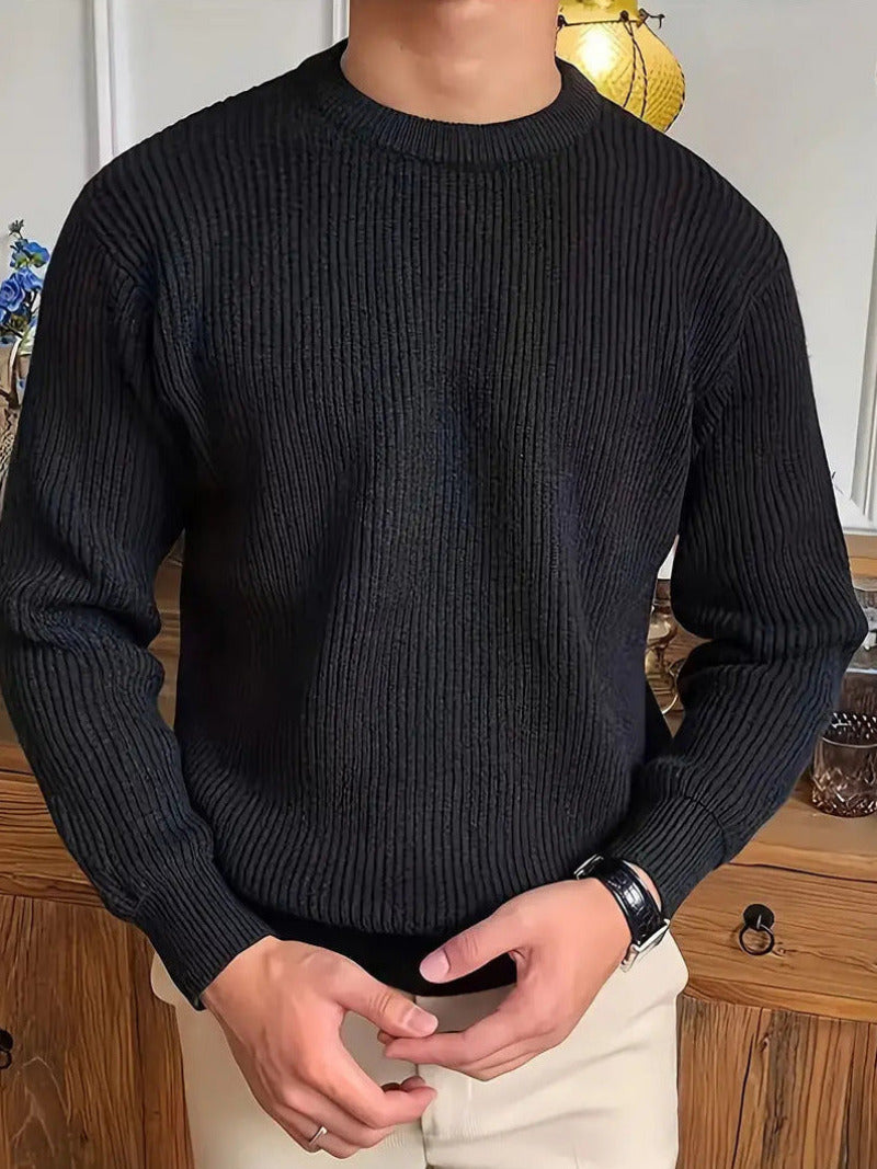 Gebreide Heren Trui met Ronde Hals