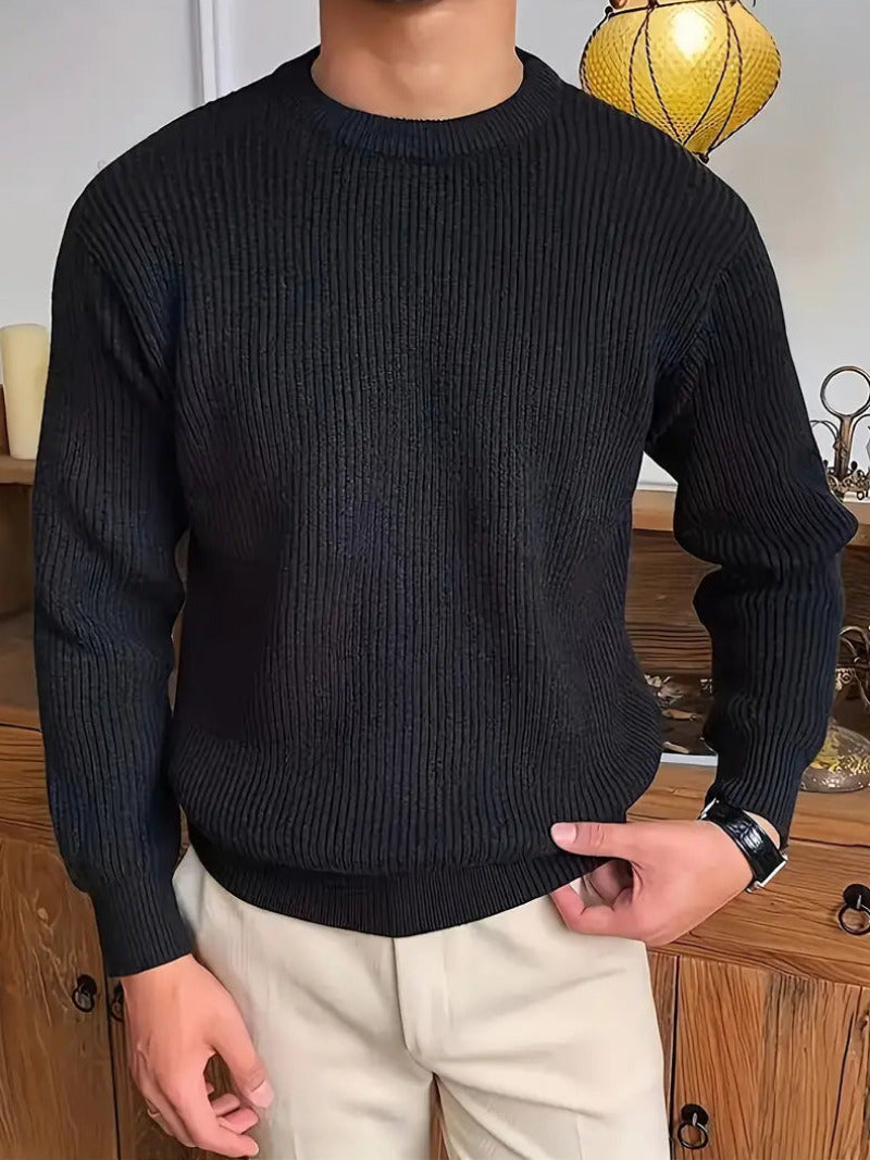 Gebreide Heren Trui met Ronde Hals