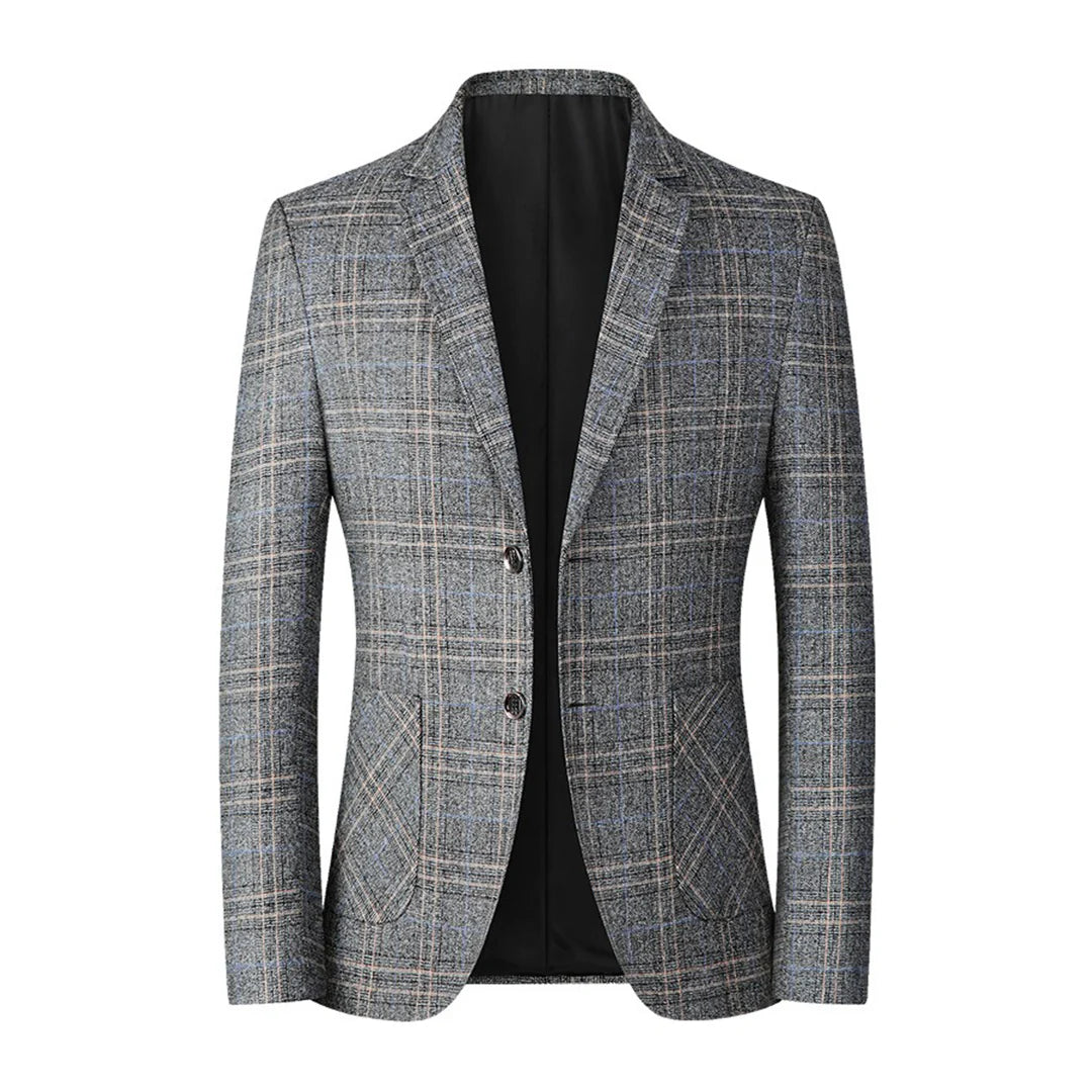 Geruite blazer met tweeknoopssluiting voor heren